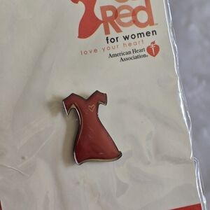 Vintage Go Red for Women Red Dress Pin‎ American Heart Association Macy’s 2006